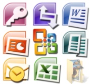 Ikony aplikací z balíčku Office 2007
